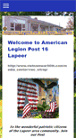Mobile Screenshot of americanlegionpost16lapeer.com
