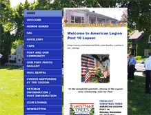 Tablet Screenshot of americanlegionpost16lapeer.com